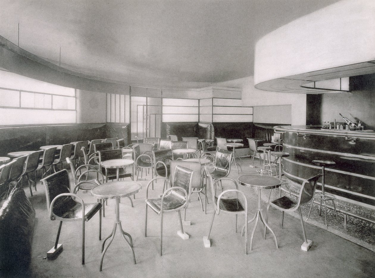 Bar Diamand, designad av Charavel, Melendes och Colombier, 1920-talet av French Photographer