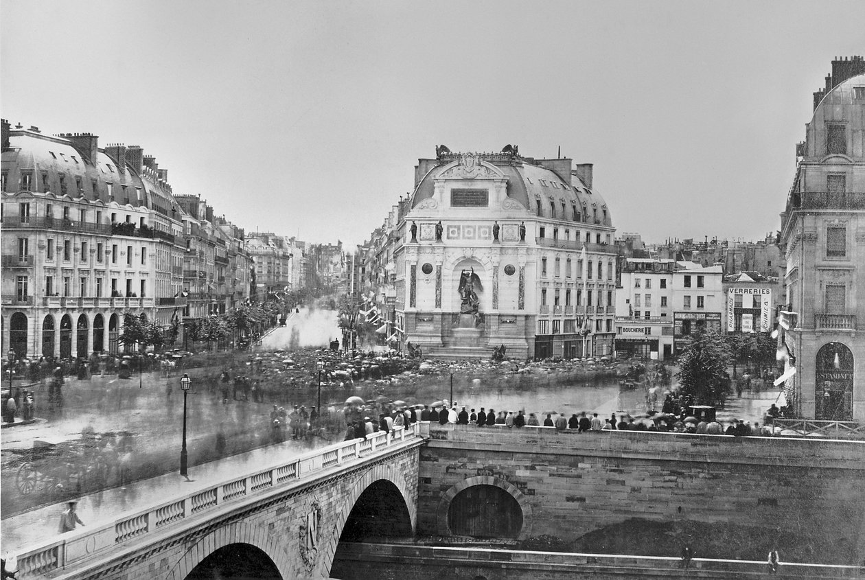Invigningen av Fontaine Saint-Michel, 1860 av French Photographer
