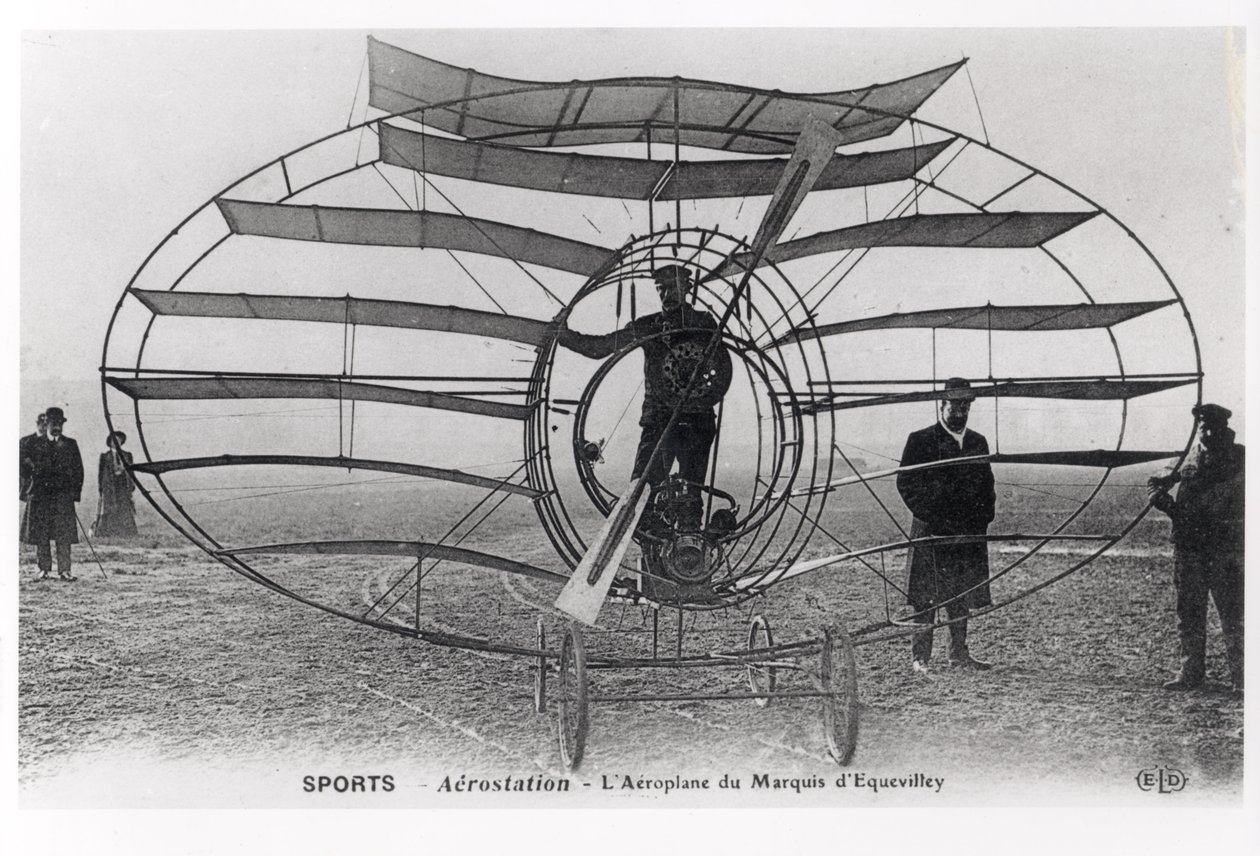 Marquis dEquevilleys flygplan, 1908-10 av French Photographer