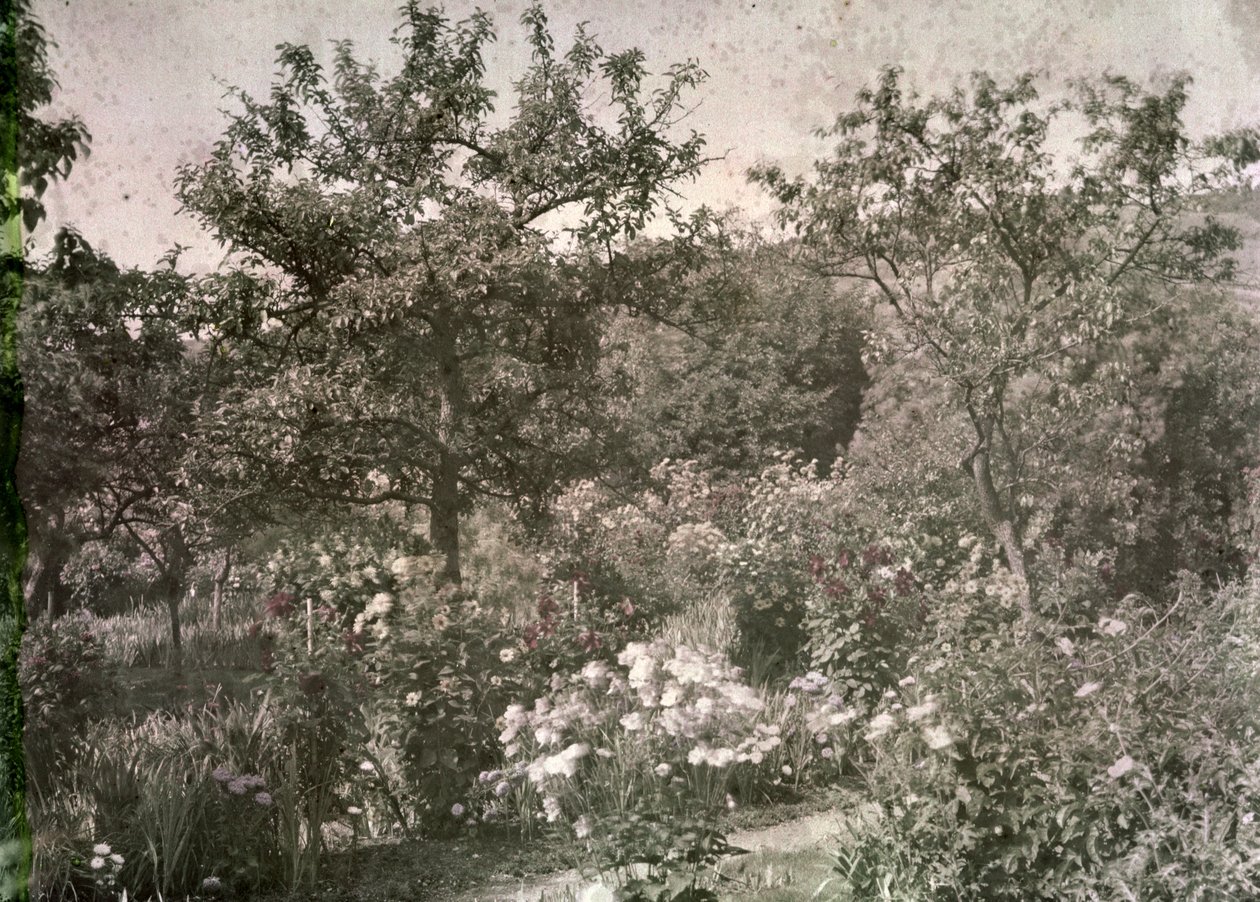 Utsikt över Giverny, Monets trädgård, början av 1920-talet av French Photographer