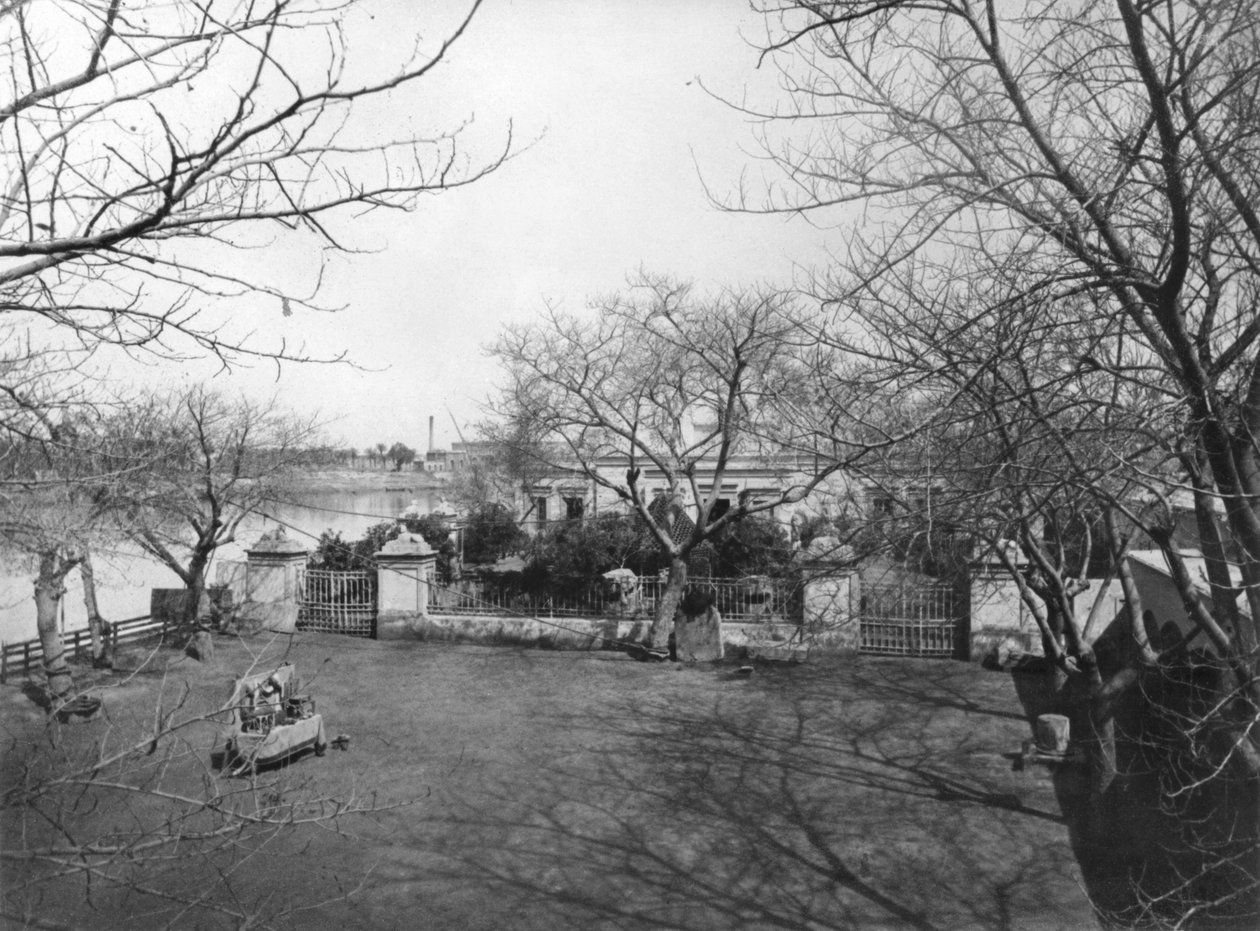 Utsikt över Boulaq-museet, från Album du Musee de Boulaq av Auguste Mariette Bey (1821-81) pub. av Moures et Cie, Kairo, 1872 av French Photographer