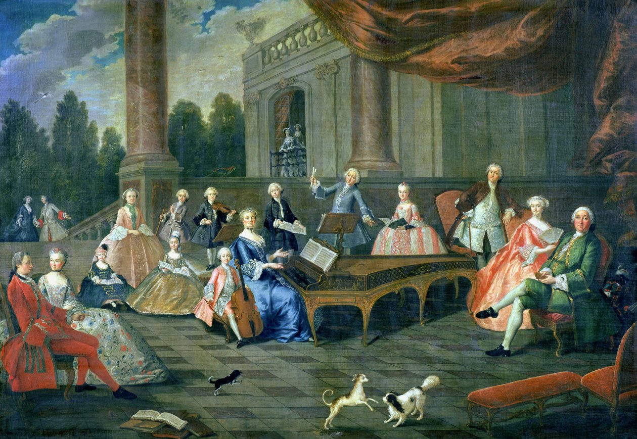 En familjekonsert på Chateau Renescure av French School