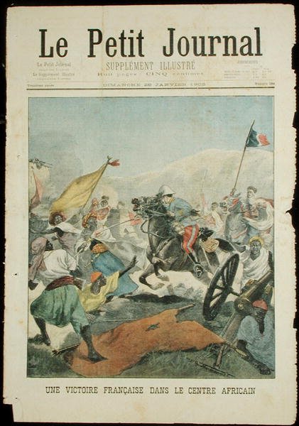 En fransk seger i Centralafrika, från Le Petit Journal, 26 januari 1902 av French School