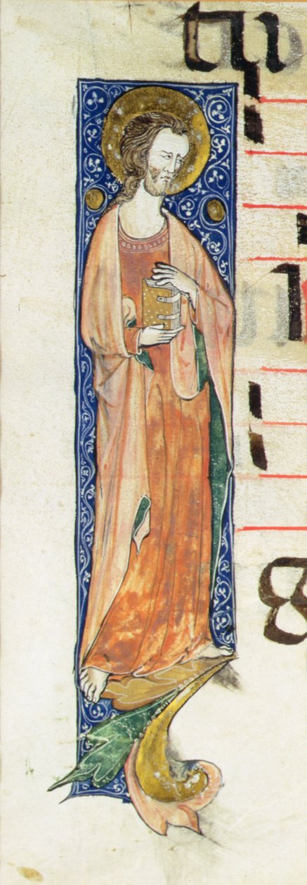 En apostel som håller en bok, ca 1320 av French School