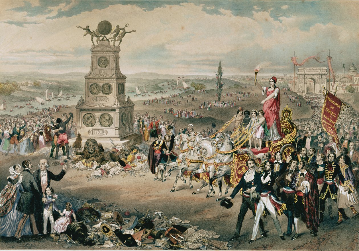 Den universella demokratiska och sociala republikens årsdag 1848 av French School