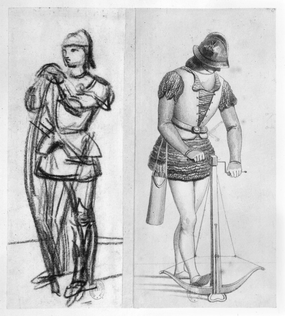 Bågskytt och armborstskytt under Ludvig XI:s regeringstid (1461-83) av French School
