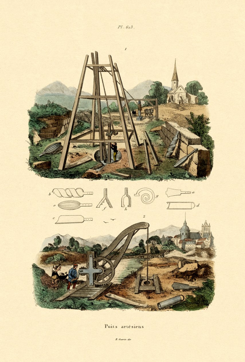 Artesiska brunnen, 1833-39 av French School