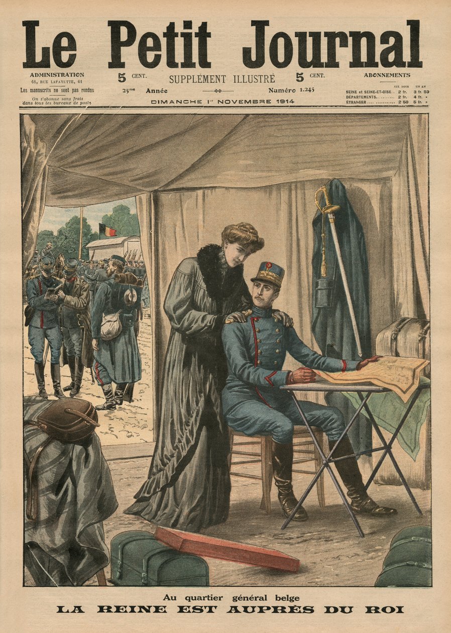På det belgiska högkvarteret bor drottningen hos kungen, framsidans illustration från 