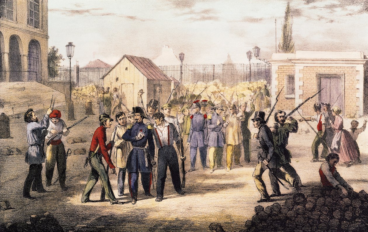 Attack mot Barriere Fontainebleau, 25 juni 1848 av French School