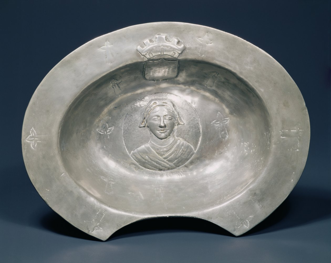 Blödningsskål, fransk, 1400-tal, tenn av French School
