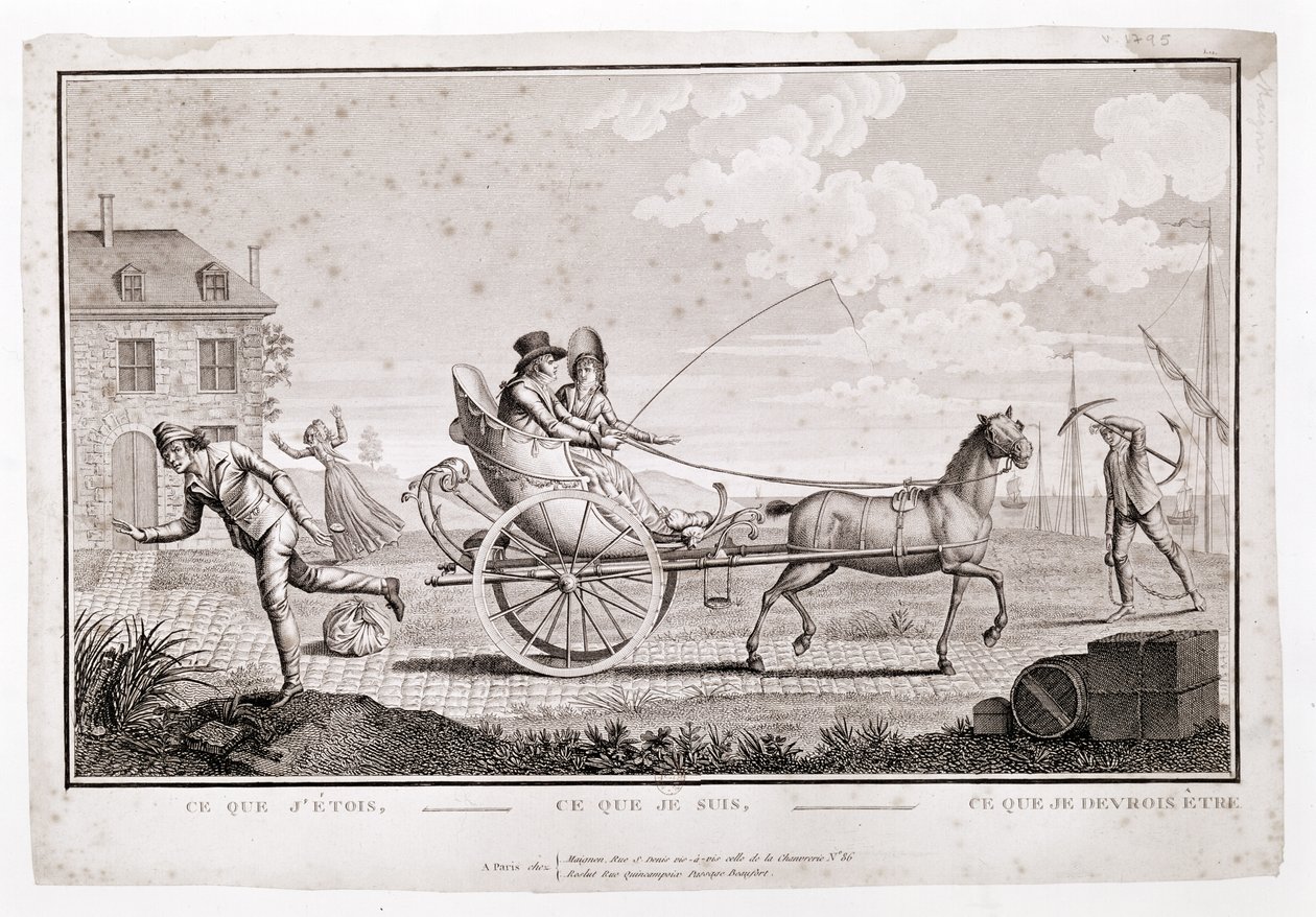 Karikatur af de nye rigdomme, ca. 1795 sverige av French School