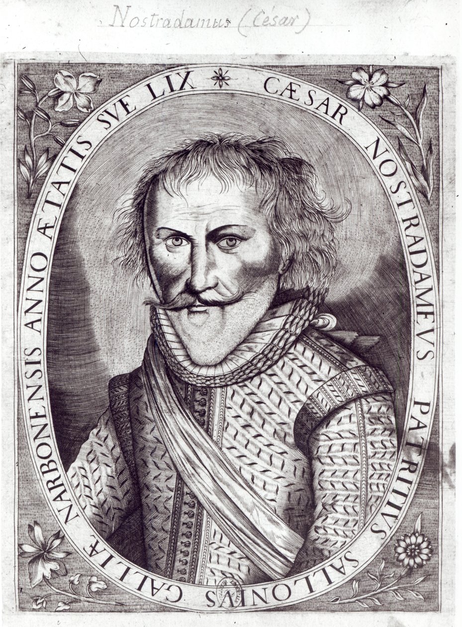 Cesar Nostradamus (1555-1629), 59 år, son till Michel Nostradamus, 1614 av French School