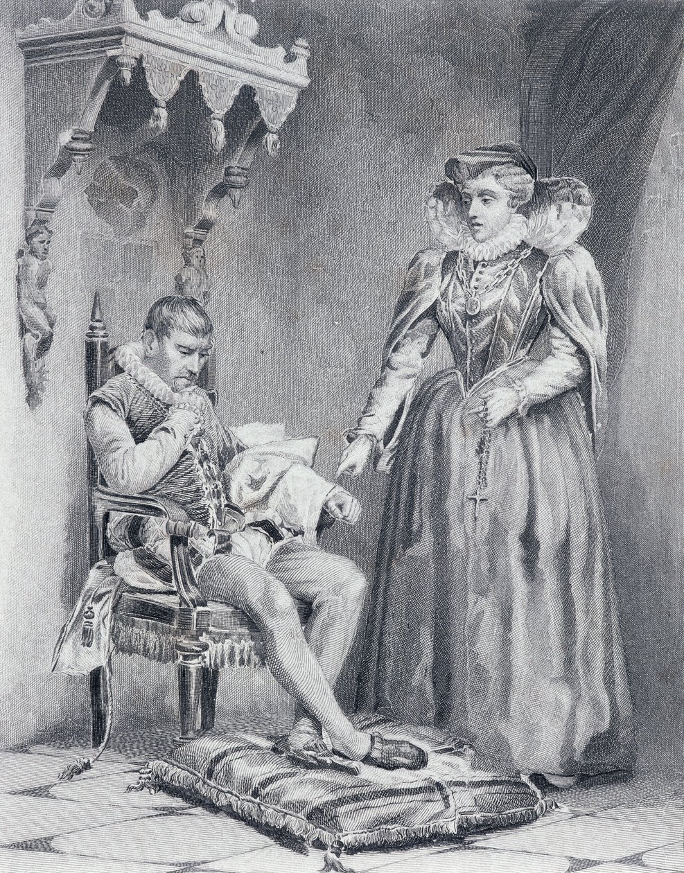 Charles IX (1550-1574), Tupu o Farani, ma lona tina o Catherine de Medicis (1519-1589), Regent o Farani mai le 1560-1574 swed av French School