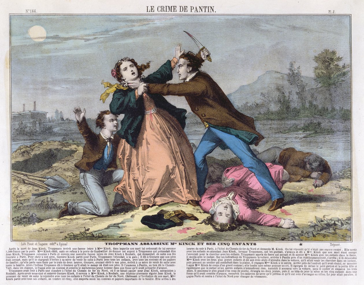 Omslagsillustration av en veckotidning LOeil de la Police, ca 1900 av French School