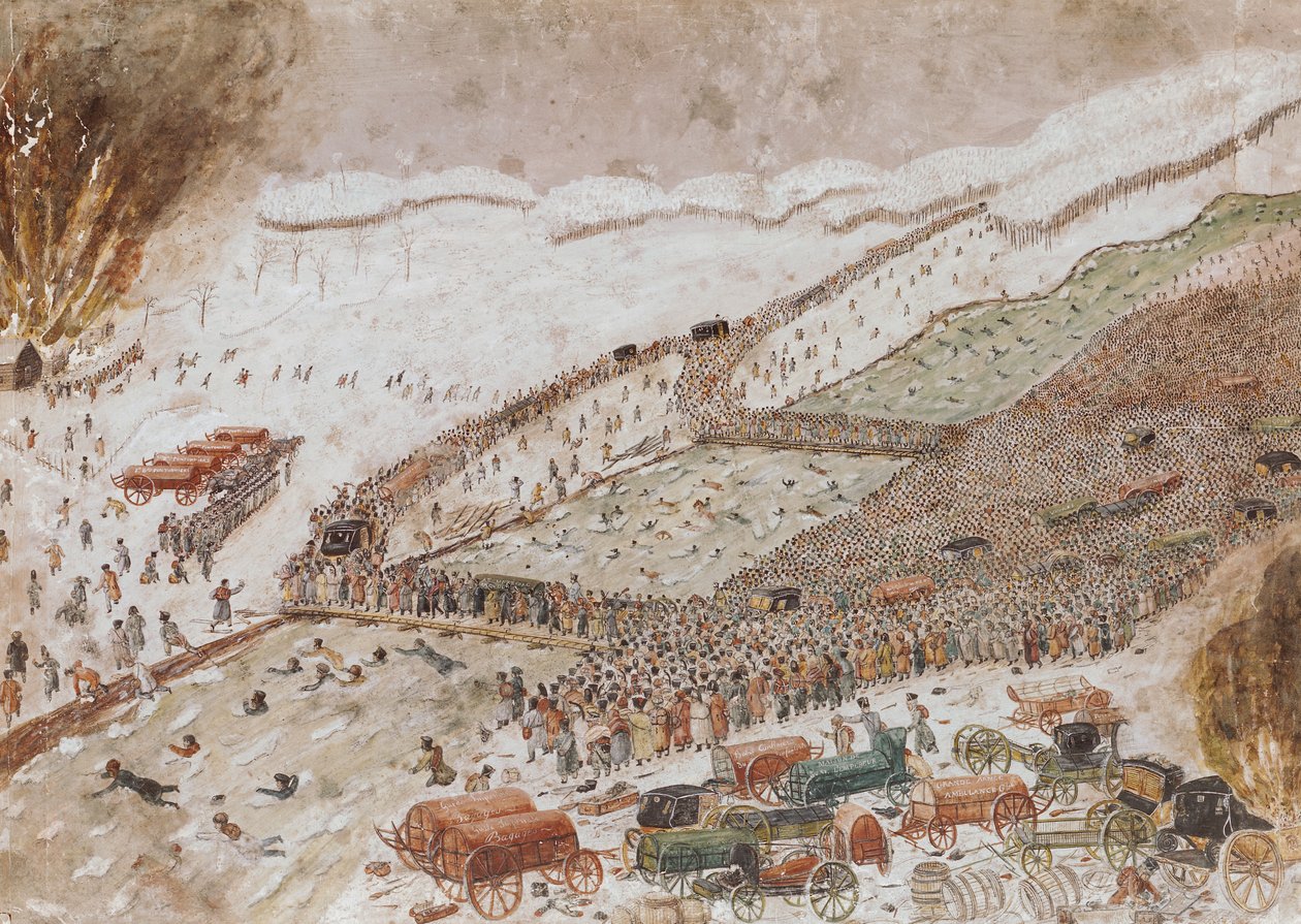 Korsar Berezina, november 1812 av French School