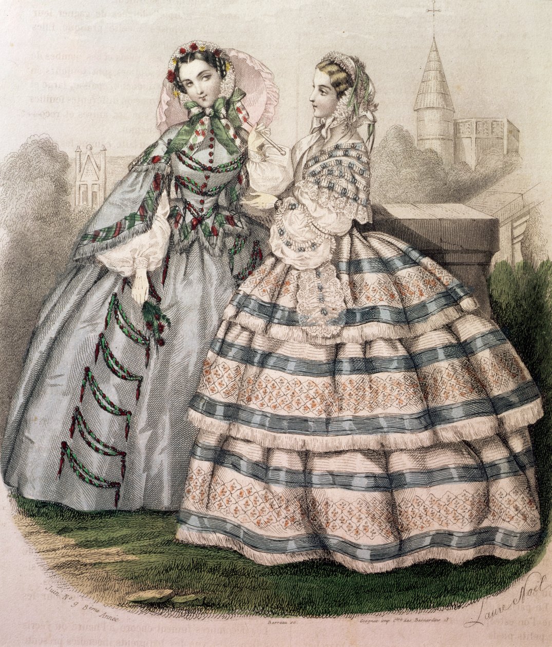Dagklänning för 1858, graverad av Barreau av French School