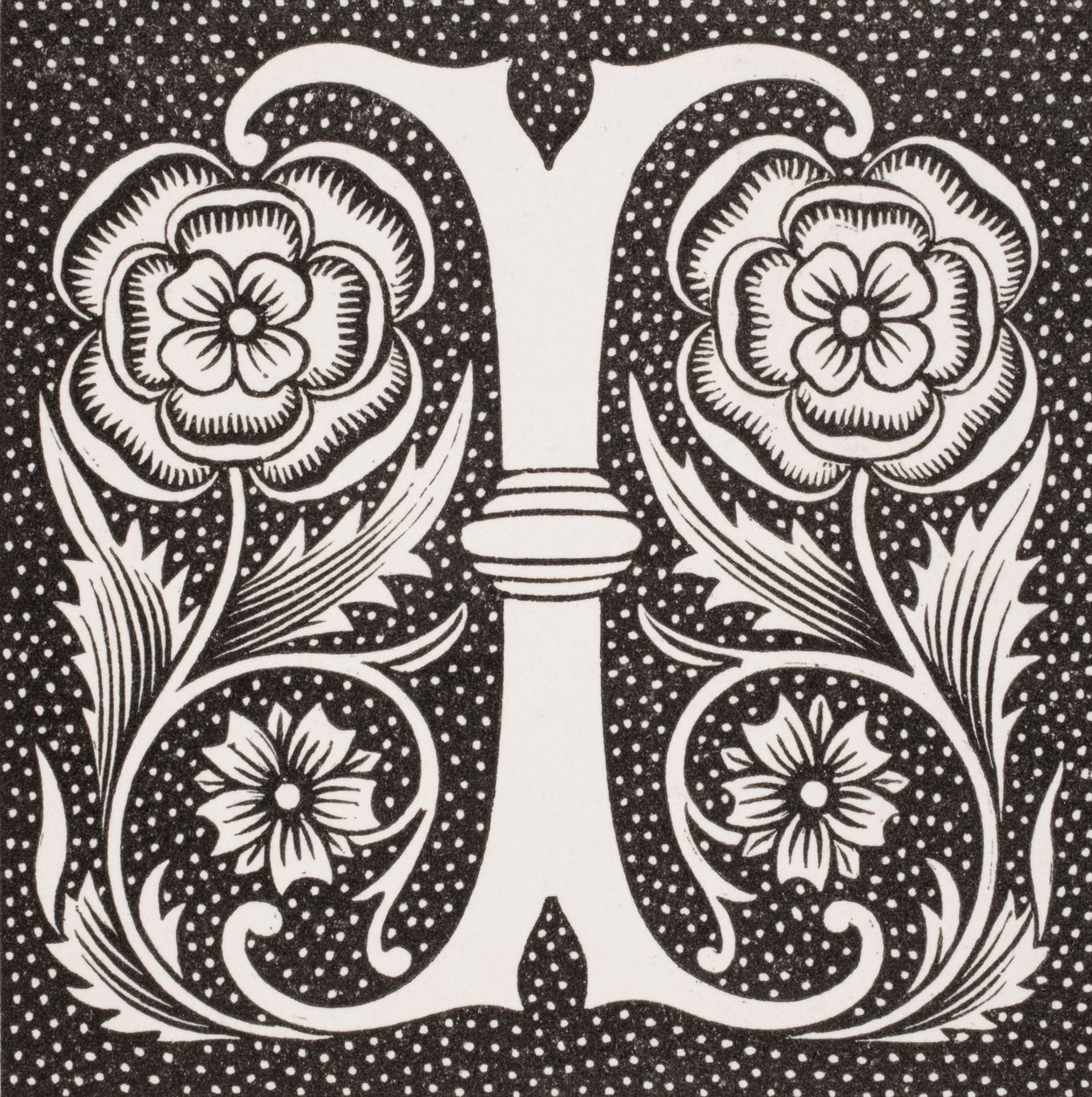 Dekorerad bokstav "I", från "Le Moyen Age et La Renaissance" av Paul Lacroix (1806-84) publicerad 1847 av French School