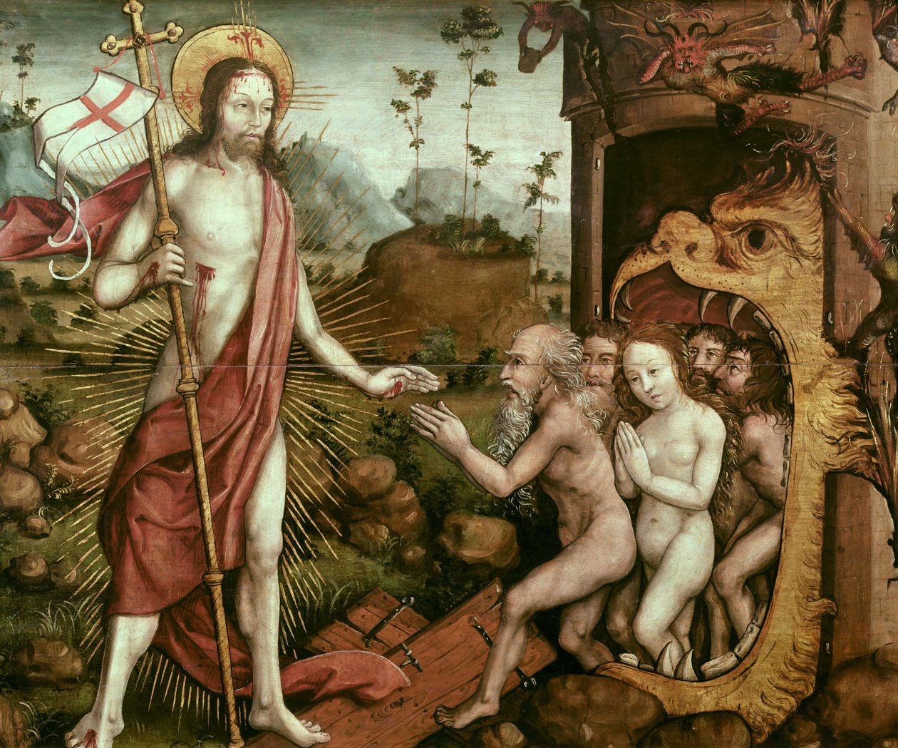 Kristi nedstigning till Limbo, ca 1482 av French School