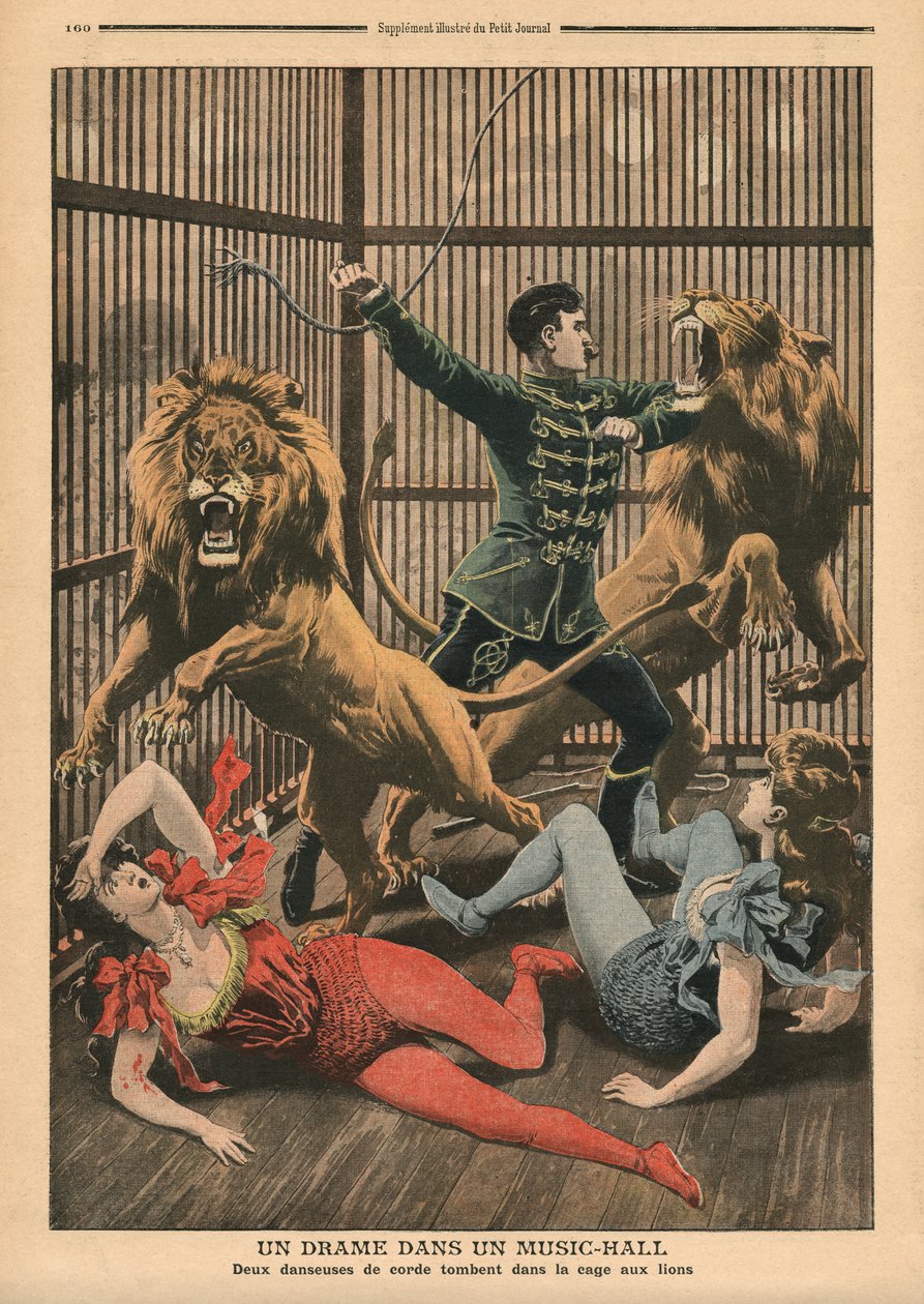 Drama i ett musikhus, illustration från "Le Petit Journal", supplement illustre, 19 maj 1907. av French School