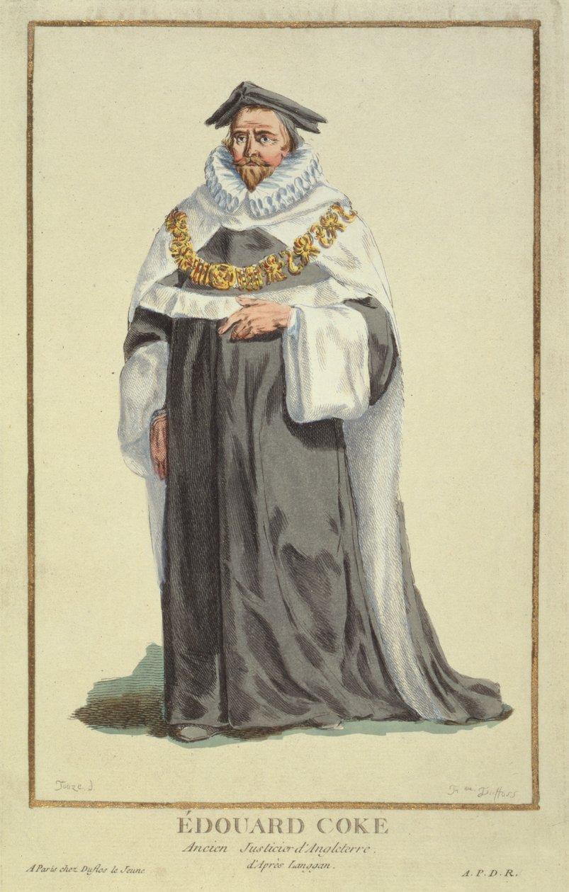 Edward Coke (1552-1634), graverad av Pierre Duflos (1742-1816), 1780 (kopparstick) av French School
