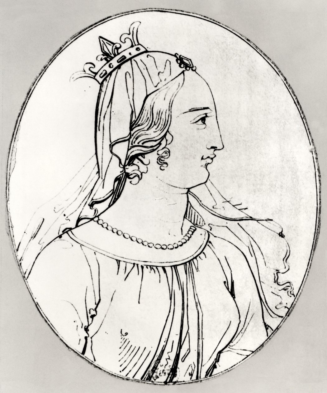 Eleanor af Aquitaine (ca. 1122-1204) (detaljer fra 158139) sverige av French School