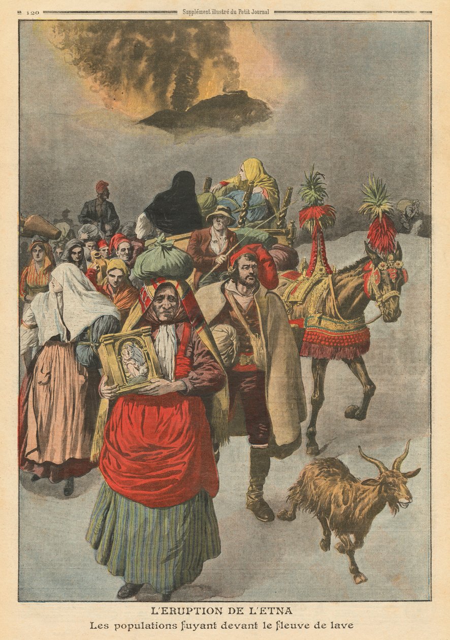 Etnas utbrott, illustration från 