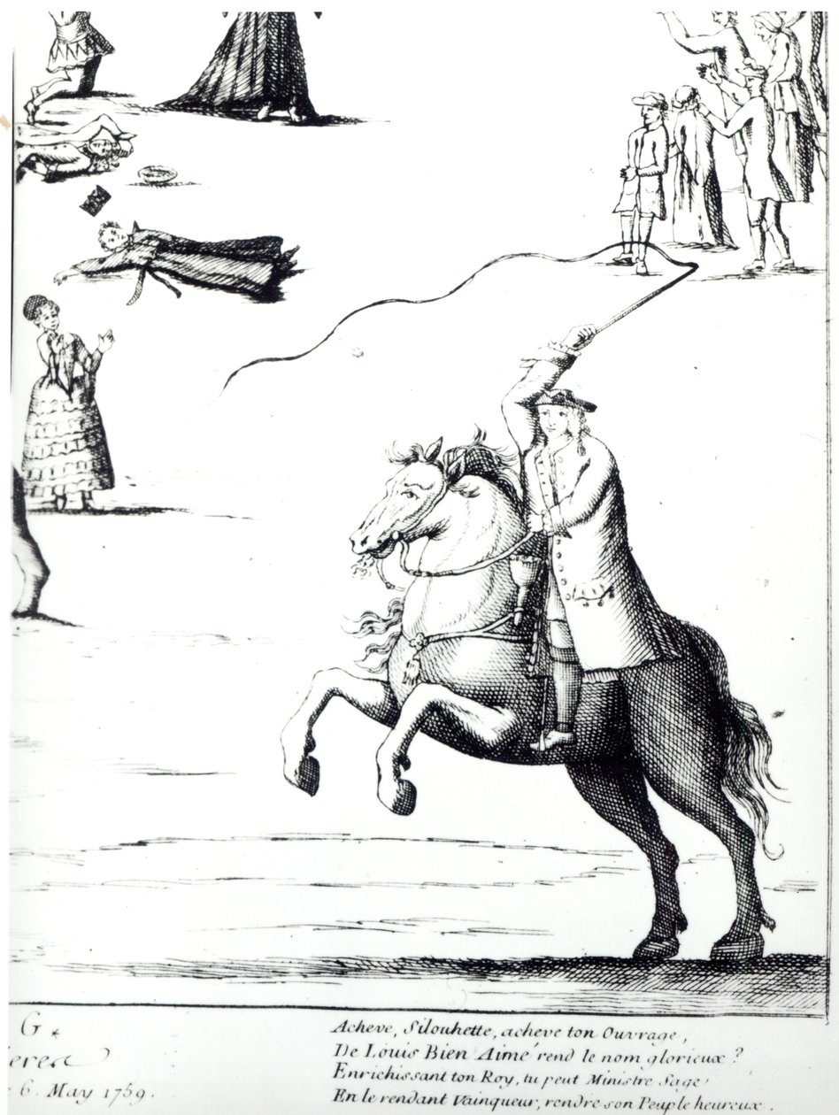 Etienne de Silhouette (1704-67) mot generalfarmarna av French School