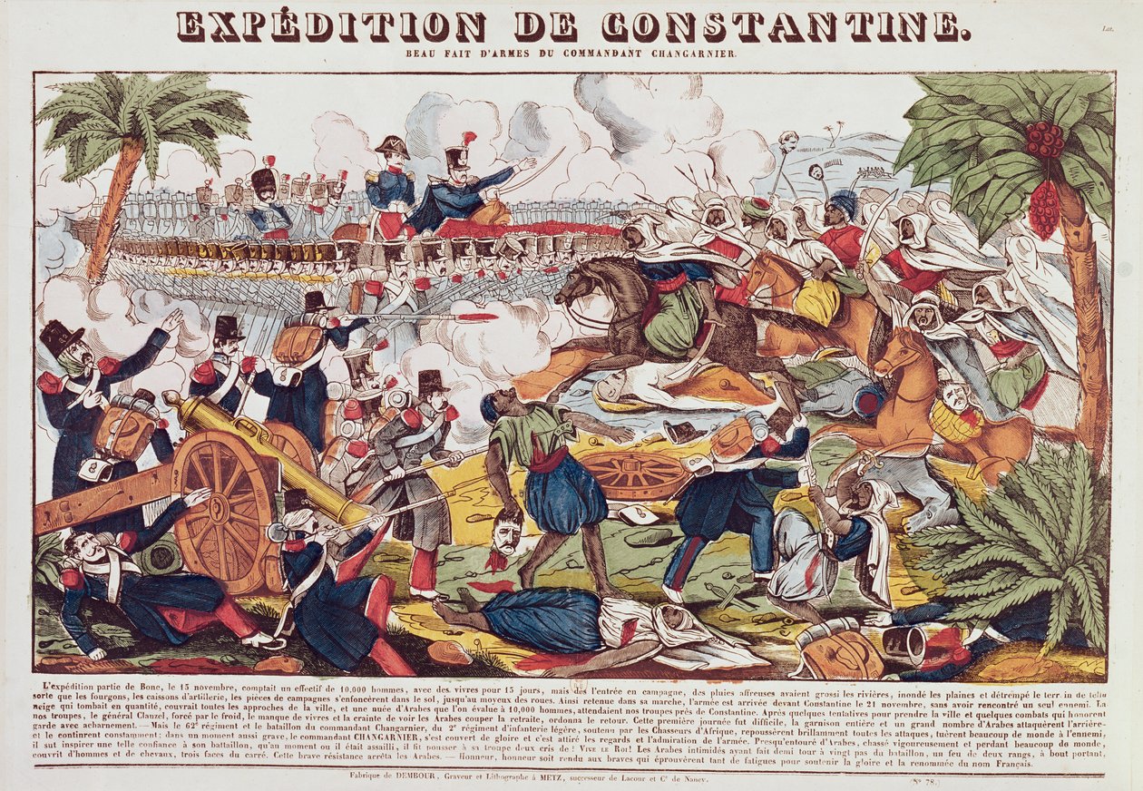 Expedition i Konstantin under befäl av general Nicolas Changarnier (1793-1877) november 1836 av French School