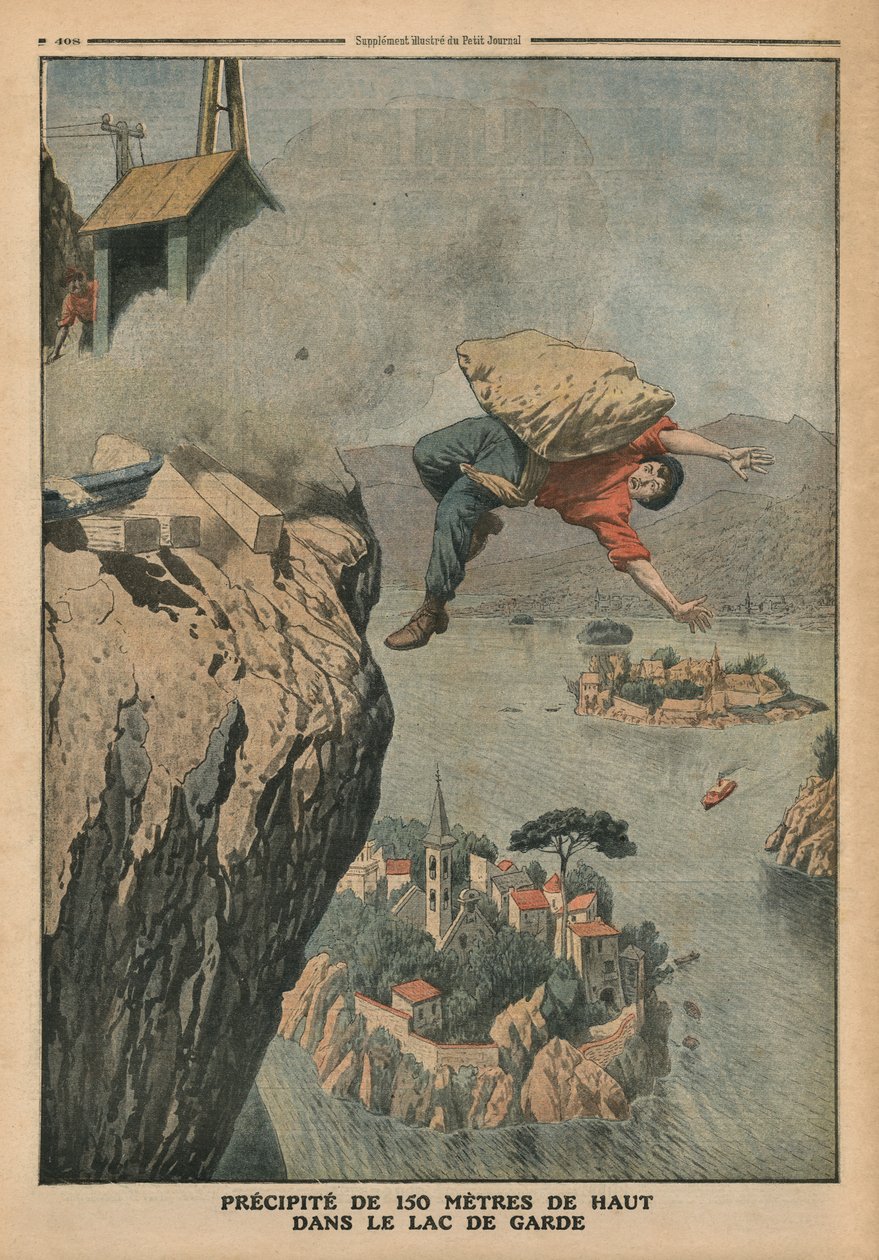 Faller i Gardasjön, illustration från 