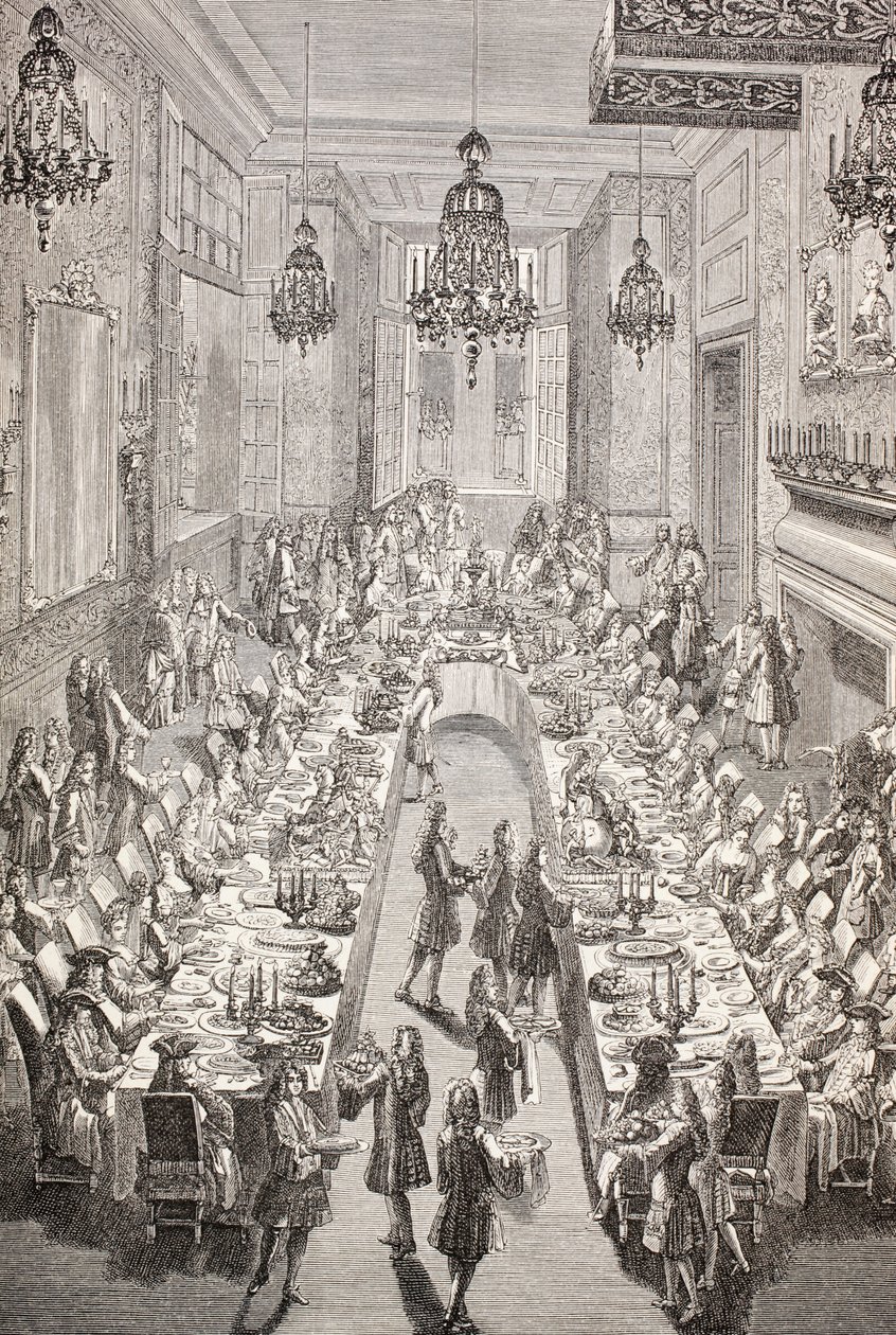 Fest för den spanska ambassadören i Frankrike i Paris 1707, 1875 av French School