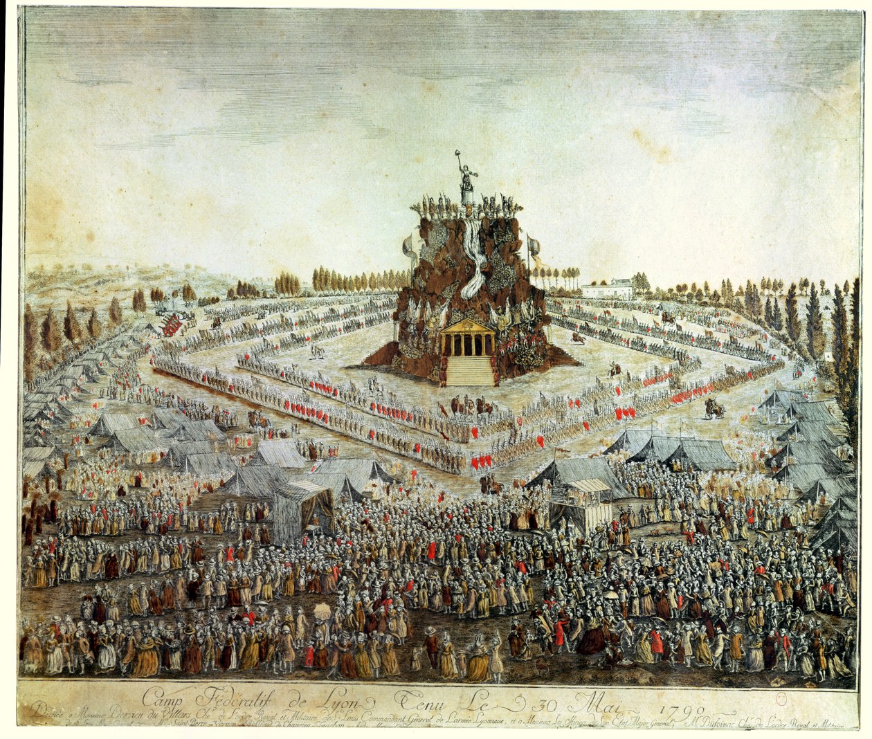 Federalt läger i Lyon, 30 maj 1790 av French School