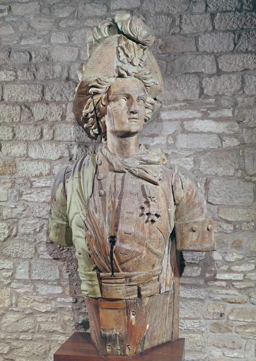 Galjonsfigur av Rene Duguay-Trouin (1673-1736) (trä) av French School