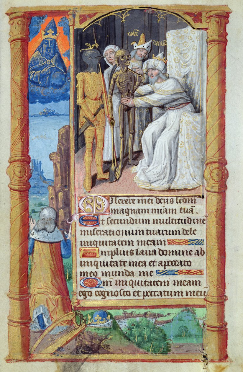 Fol.52v Davids död, från Heures a l