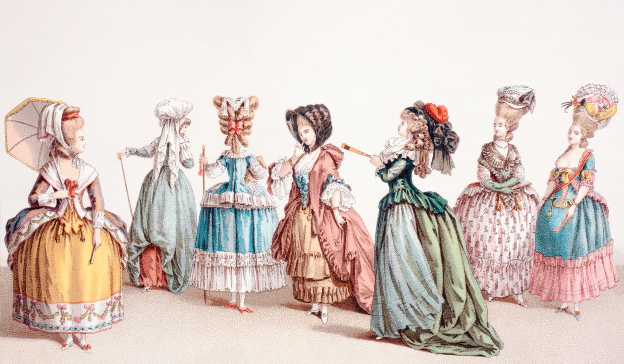 Franskt dammode under Ludvig XVI:s regeringstid 1875 av French School