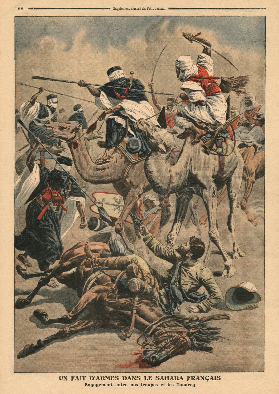 Franska trupper i Sahara, illustration från 