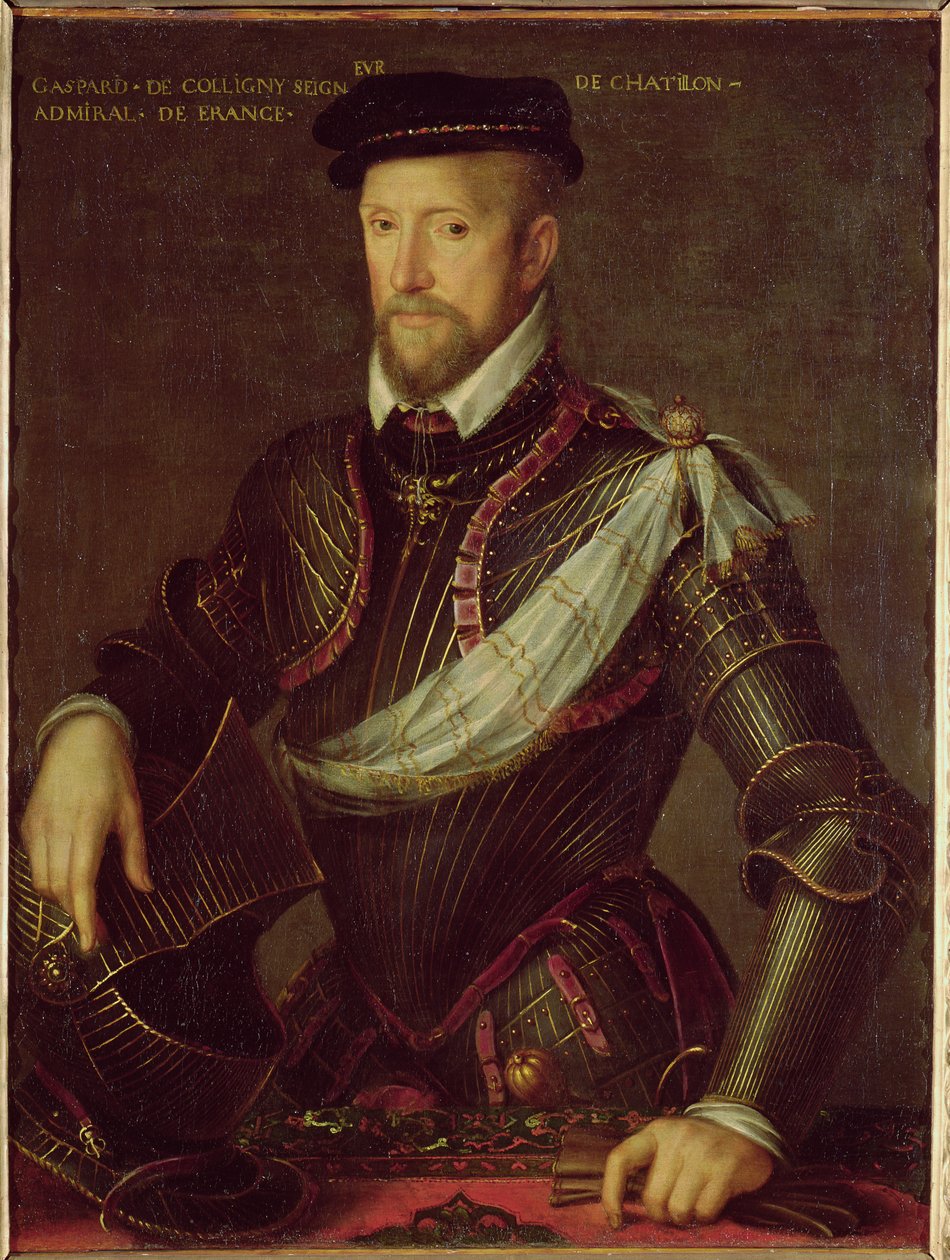 Gaspard II av Coligny (1519-72) amiral av Frankrike av French School