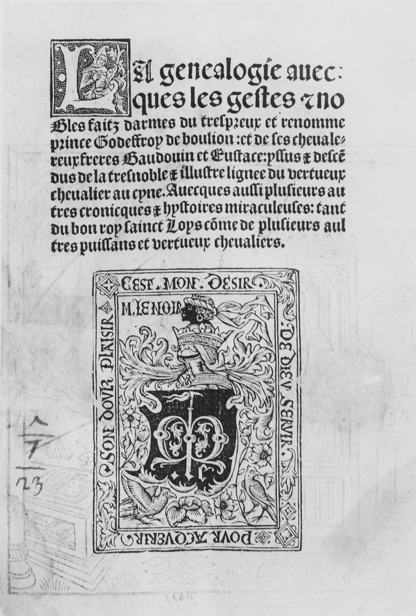 Släktforskning och adelshandlingar av riddare, 1504 av French School
