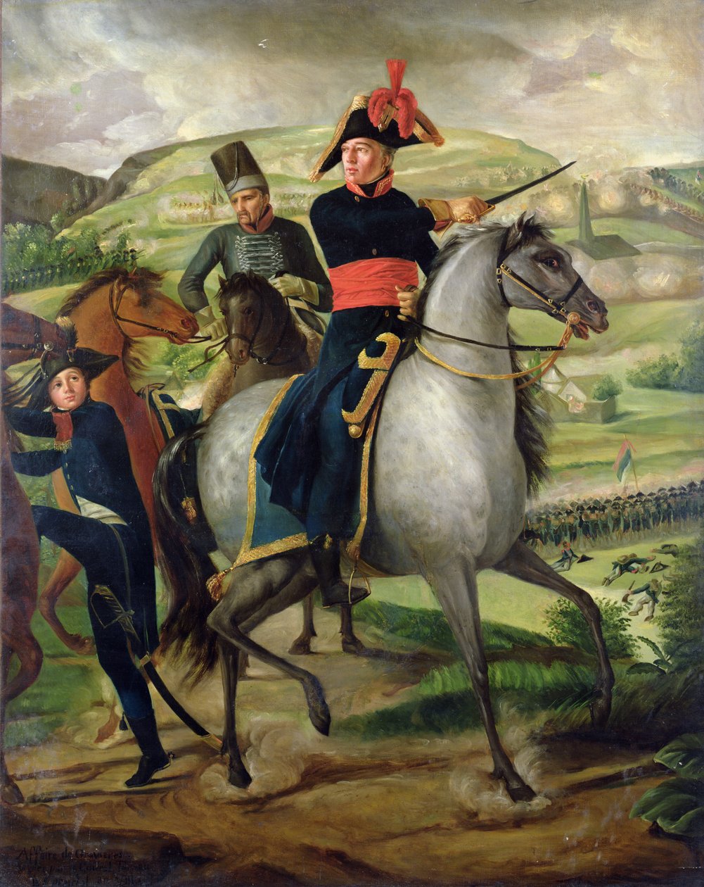 General Louis Marie Turreau de Garambouville (1756-1816) vid Gravieres-affären, 1800 (se även 160490) av French School