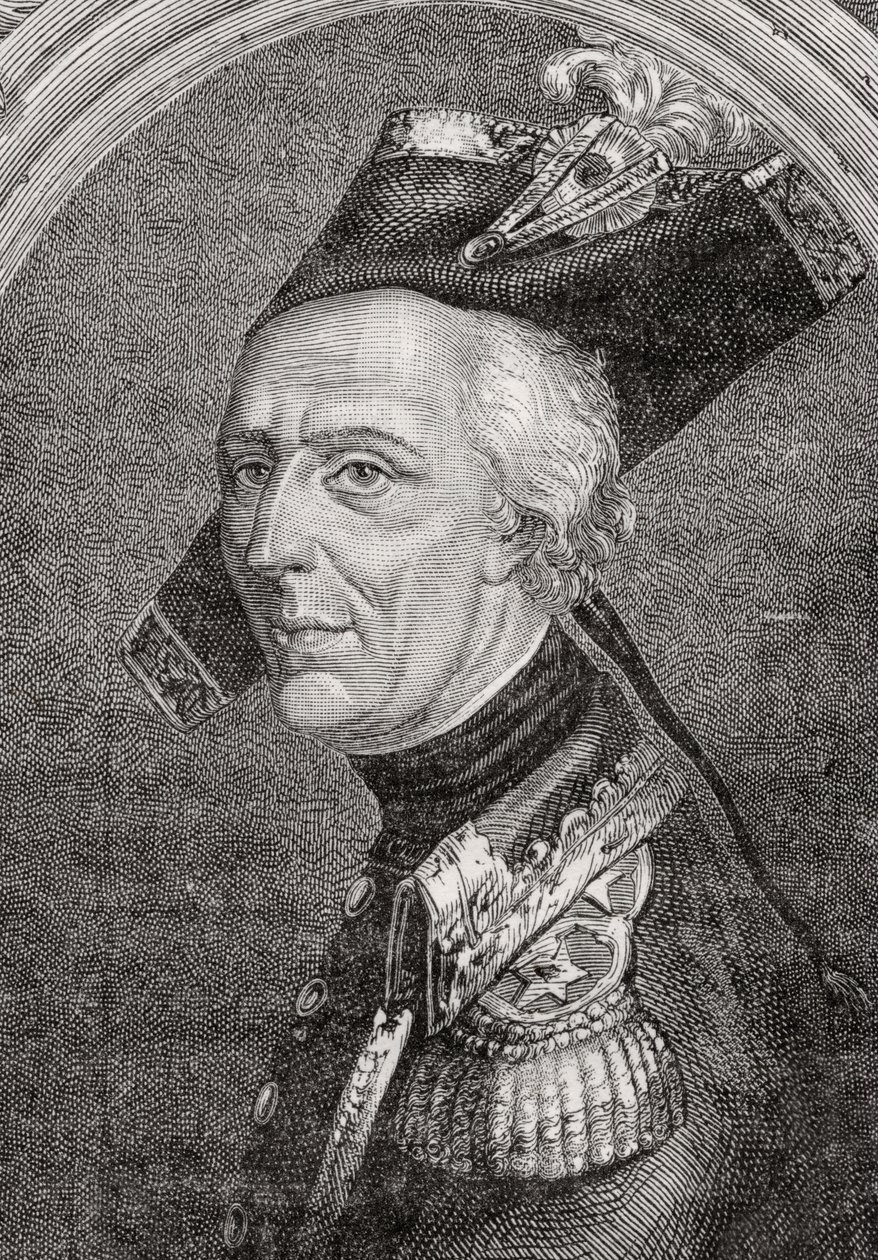 General Luc Auguste Dagobert de Fontenaille (1736-94) av French School