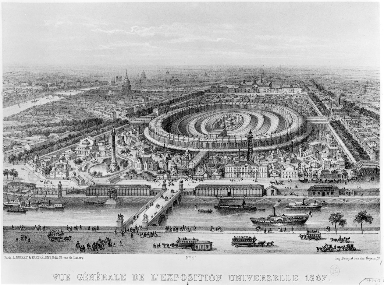 Allmän syn på Exposition Universelle, Paris 1867 av French School