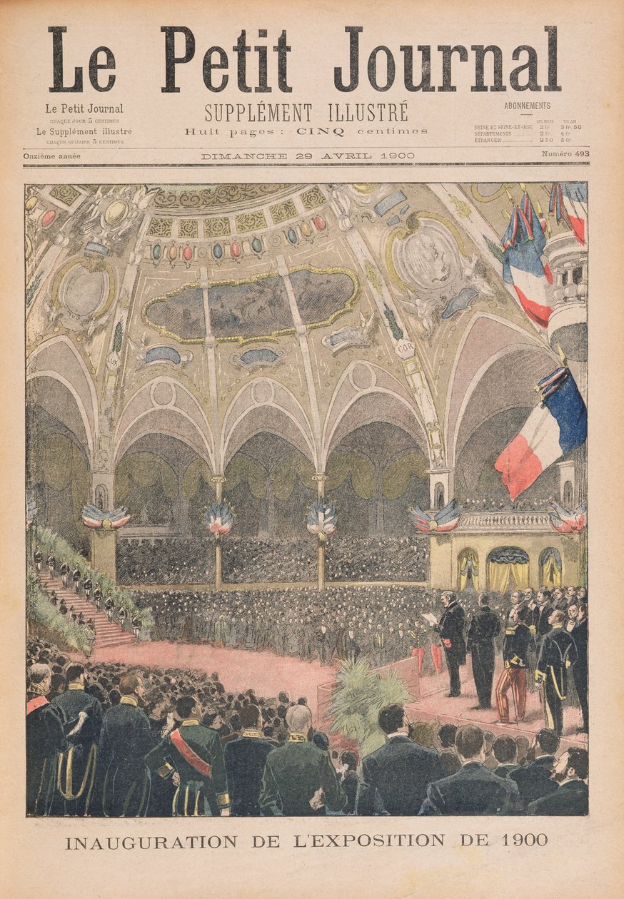 Invigning av världsutställningen 1900, Paris, illustration från 