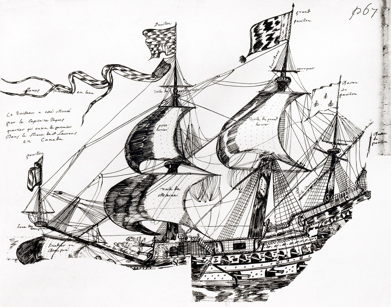 Jacques Cartiers skepp, från 