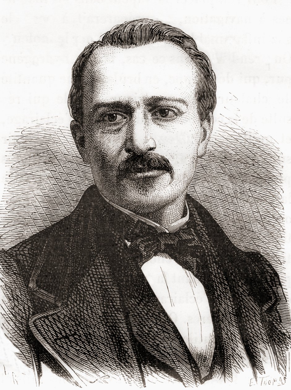 Jean Joseph Étienne Lenoir, från The Wonders of Science, publicerad c.1870 av French School