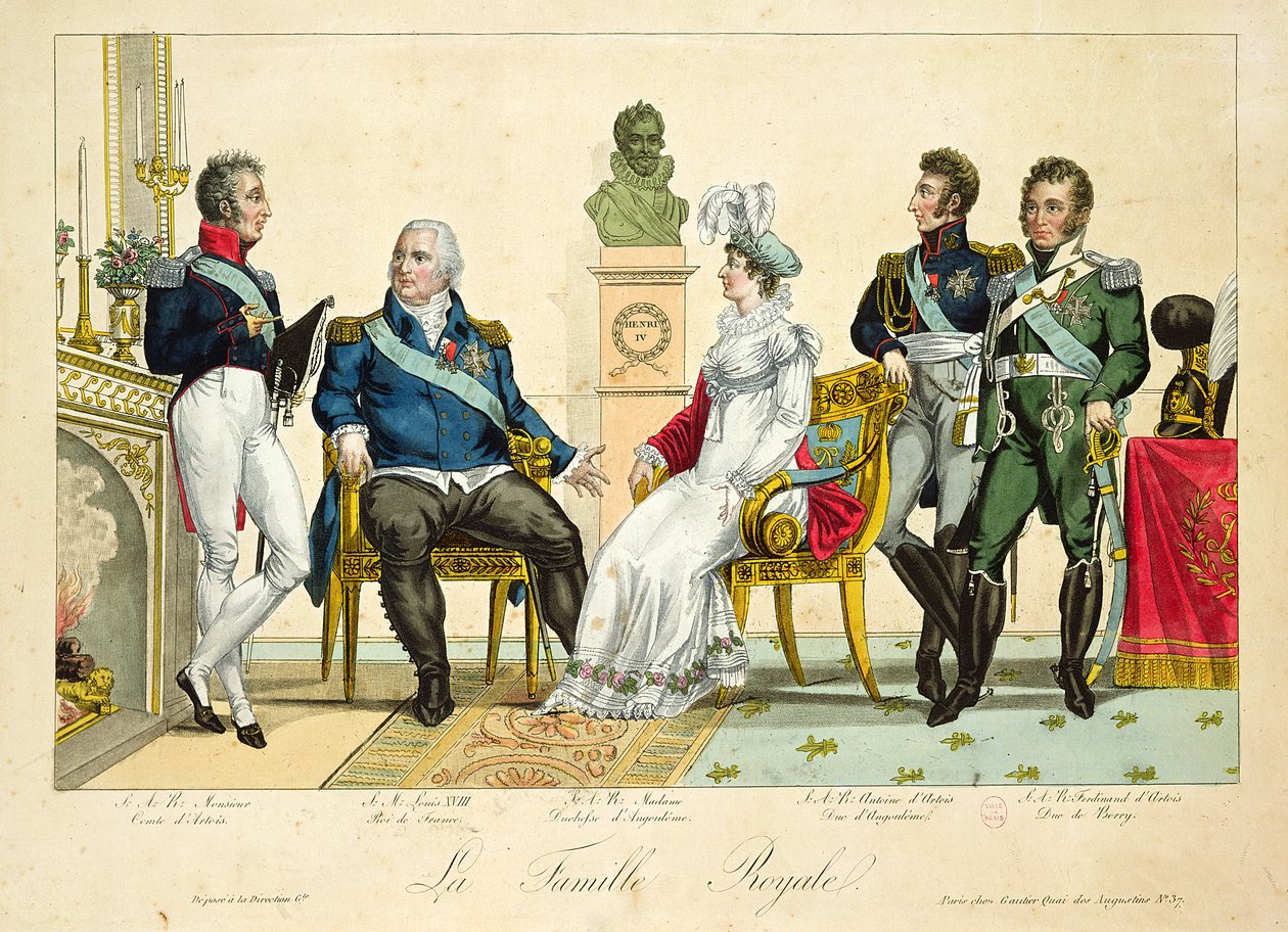 O Louis XVIII (1755-1826) ma lona Aiga na sasau av French School
