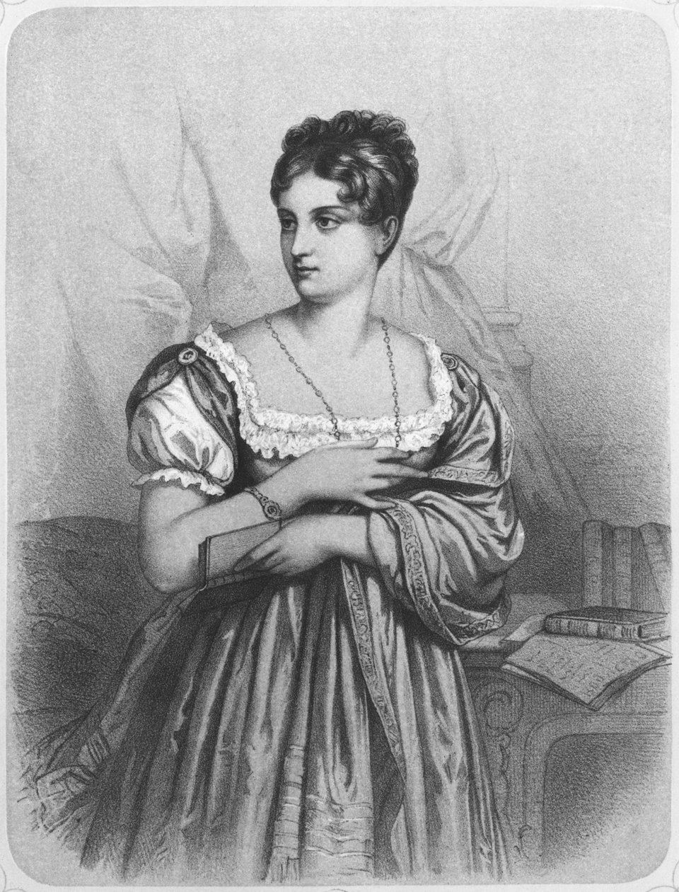 Mademoiselle George, graverad av J. Champagne av French School