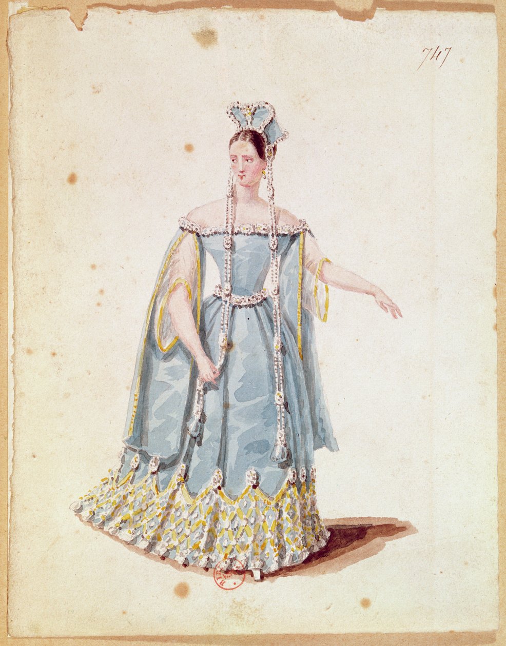 Mademoiselle Georges i "Isabeau de Baviere" av French School
