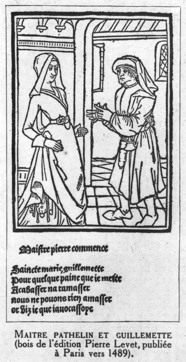 Maitre Pathelin och Guillemette, illustration från 