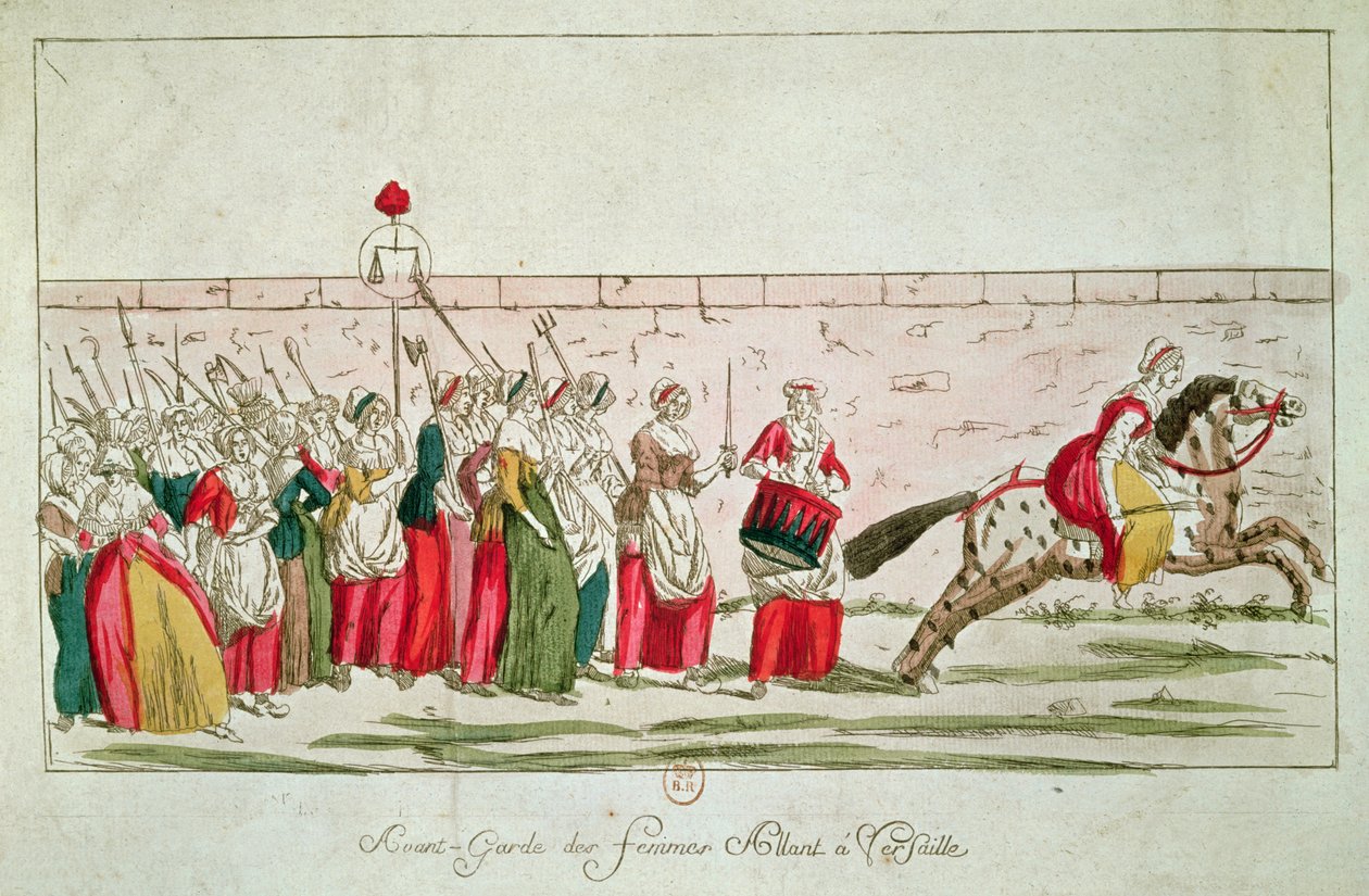 March of the Women on Versailles, 5 oktober 1789 (se även 78695) av French School