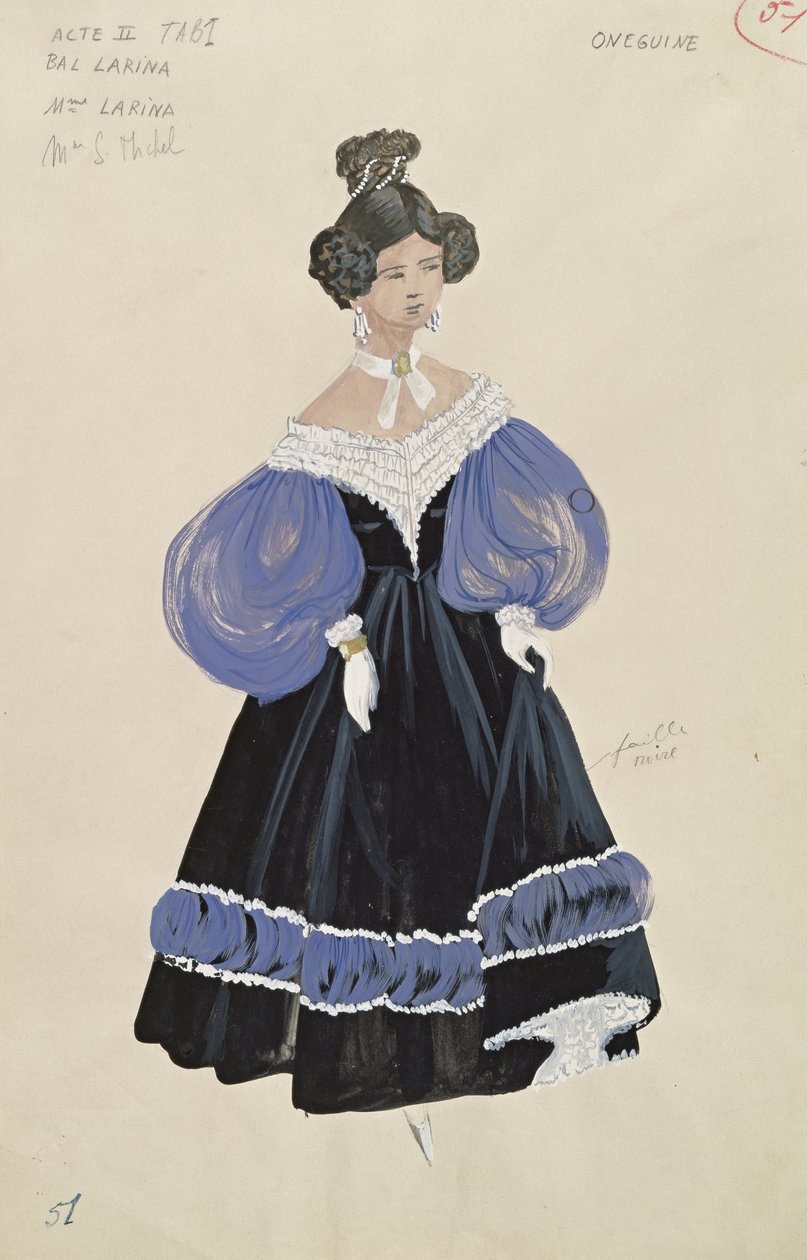 Mme. Larina, från operan "Eugene Onegin" av Peter Ilich Tchaikovsky (1840-93) av French School