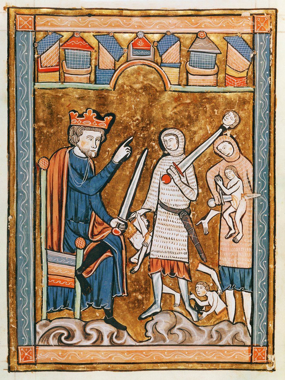 Ms 3016 fol.11v The Massacre of the Innocents, från Psautier a l